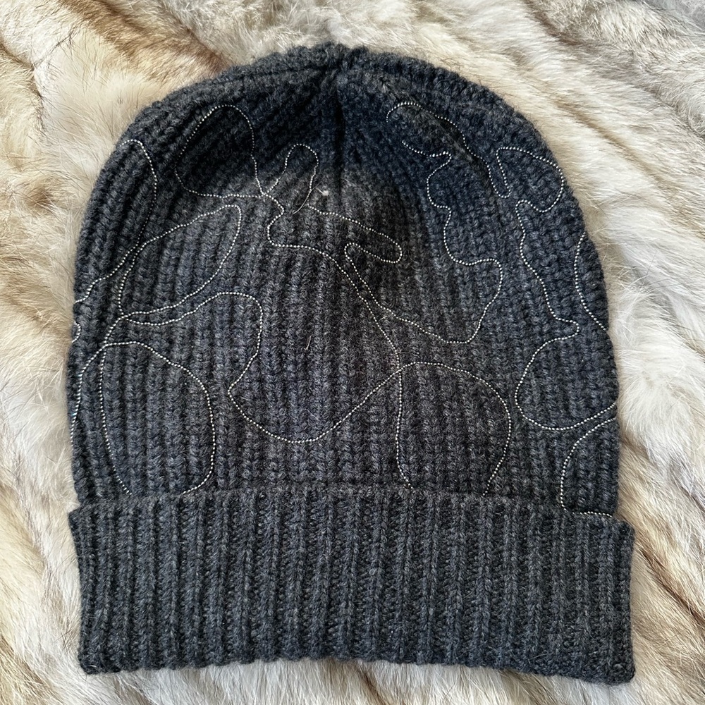 Brunello cucinelli Cashmere beanie with Embroidered